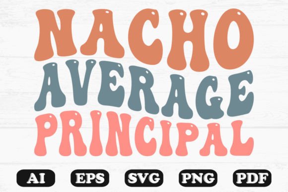 Download Nacho Average Principal Retro Wavy Design - Wavy design Collection
