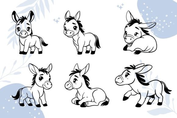 Download Cute Donkey Character SVG - Cute Collection