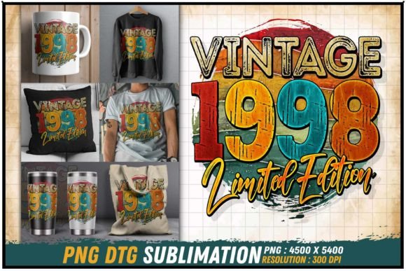 Download Vintage 1998 Limited Edition Retro Round - Premium Resources